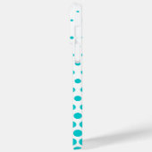 Coques Case-Mate iPhone Turquoise Pois Moderne Blanc (Verso / Gauche)