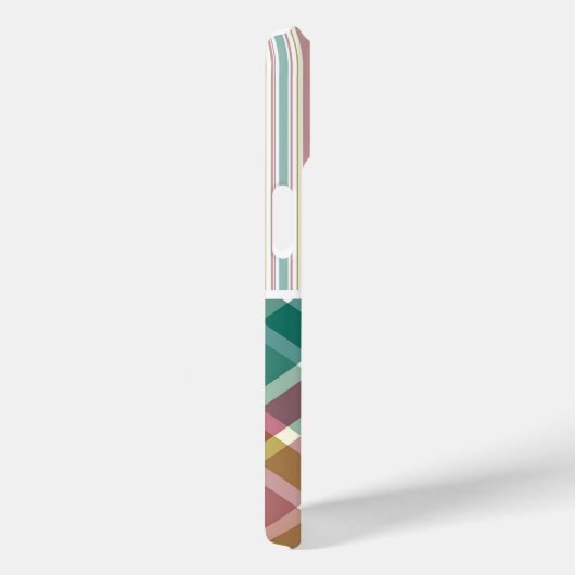 Coques Case-Mate iPhone Turquoise Pourpre Plaid Points de contrôle Scribbl (Verso / Droite)