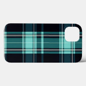 Coques Case-Mate iPhone Turquoise Tartan Chic (Verso (horizontal))