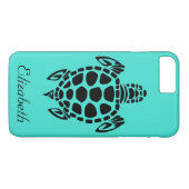 Coques Case-Mate iPhone Turquoise Tribale sur mesure (Dos (Horizontal))