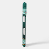 Coques Case-Mate iPhone Turquoise Turquoise Agate Gold Parties scintillant (Verso / Droite)