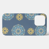 Coques Case-Mate iPhone Turquoise Turquoise bleu et jaune Mandala Art Moti (Verso (horizontal))