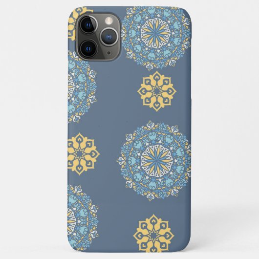 Coques Case-Mate iPhone Turquoise Turquoise bleu et jaune Mandala Art Moti (Dos)
