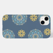 Coques Case-Mate iPhone Turquoise Turquoise bleu et jaune Mandala Art Moti (Verso (horizontal))
