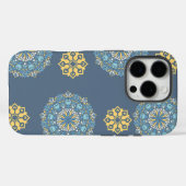Coques Case-Mate iPhone Turquoise Turquoise bleu et jaune Mandala Art Moti (Verso (horizontal))