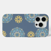 Coques Case-Mate iPhone Turquoise Turquoise bleu et jaune Mandala Art Moti (Verso (horizontal))