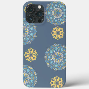 Case-Mate iPhone Case Turquoise Turquoise bleu et jaune Mandala Art Moti