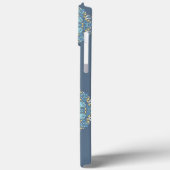 Coques Case-Mate iPhone Turquoise Turquoise bleu et jaune Mandala Art Moti (Verso / Gauche)