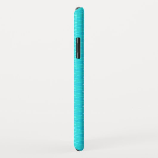 Coques Case-Mate iPhone Turquoise Turquoise bleu vert Motif Zigzag (Dos/Droite)