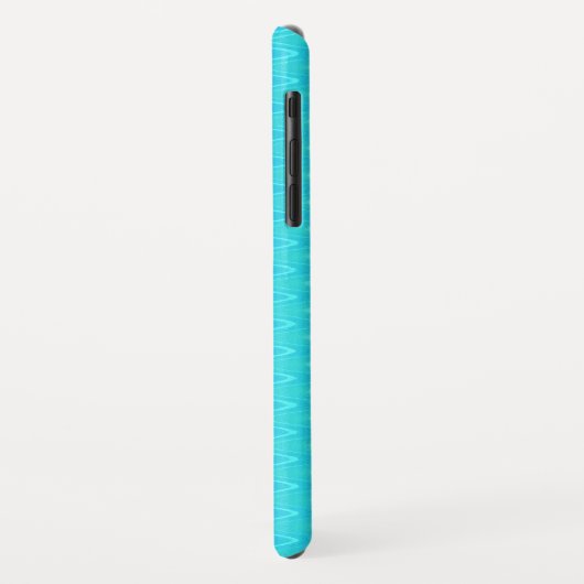 Coques Case-Mate iPhone Turquoise Turquoise bleu vert Motif Zigzag (Dos/Gauche)