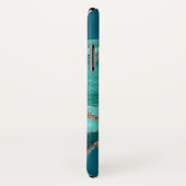 Coques Case-Mate iPhone Turquoise Turquoise marbre Agate or Parties scinti (Dos/Droite)