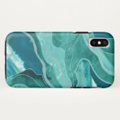 Coques Case-Mate iPhone Turquoise Turquoise molle Marbre Agate Glam #1 #dé (Dos (Horizontal))