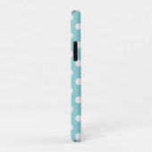Coques Case-Mate iPhone Turquoise Turquoise vert & blanc Pois point (Dos/Droite)