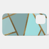 Coques Case-Mate iPhone Turquoise Vert Bleu & Bronze Géométrique Mousse de (Verso (horizontal))