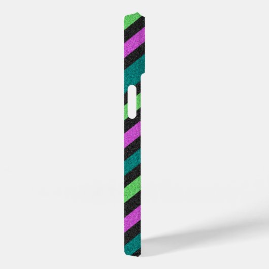 Coques Case-Mate iPhone Turquoise, Vert citron, Parties scintillant rose c (Verso / Droite)