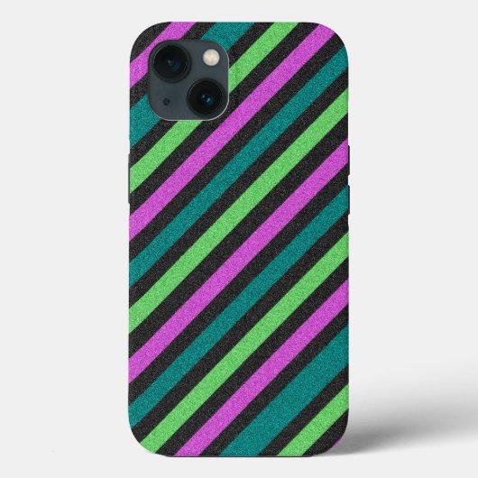 Coques Case-Mate iPhone Turquoise, Vert citron, Parties scintillant rose c (Verso)