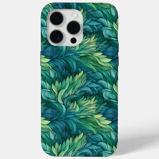 Coques Case-Mate iPhone Turquoise, Vert, Turquoise, Style Plumes (Verso)