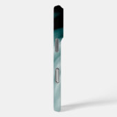 Coques Case-Mate iPhone Turquoises traits blancs (Verso / Droite)