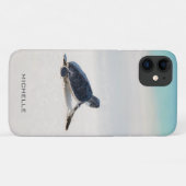 Coques Case-Mate iPhone Turtle Beach Journey Nom personnalisé | Nature (Dos (Horizontal))