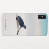 Coques Case-Mate iPhone Turtle Beach Voyage Nom personnalisé | Nature (Dos (Horizontal))
