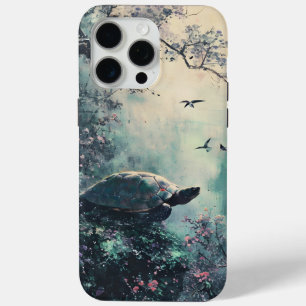 Coque iPhone 15 Pro Max Turtle Tranquillité s'épanouit