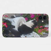 Coques Case-Mate iPhone Tuxedo Chat Cute Jolie Fleurs Chats Carte d'Annive (Dos (Horizontal))