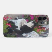 Coques Case-Mate iPhone Tuxedo Chat Cute Jolie Fleurs Chats Carte d'Annive (Dos (Horizontal))