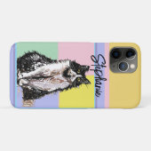 Coques Case-Mate iPhone Tuxedo Chat Pastel Couleurs Rose Girls Nom (Dos (Horizontal))