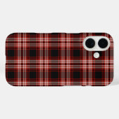 Coques Case-Mate iPhone Tweedside Tartan rouge et noir plaid (Verso (horizontal))