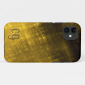 Coques Case-Mate iPhone tweet de grungy en or et noir (Dos (Horizontal))