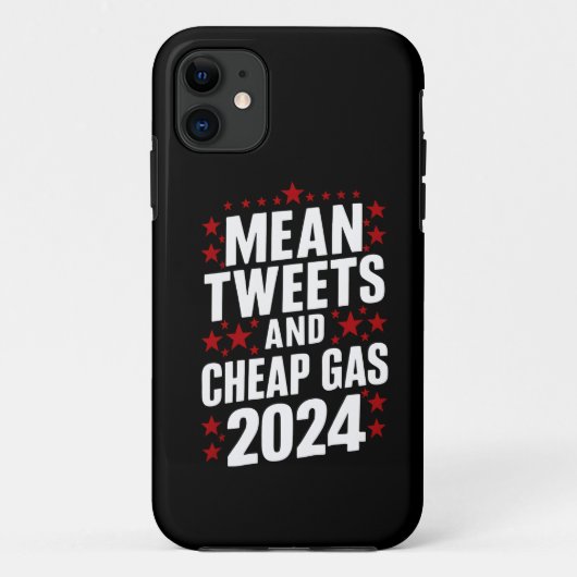 Coques Case-Mate iPhone Tweets Moyens Et Gaz Bon Marché Donald Trump 2024 (Dos)