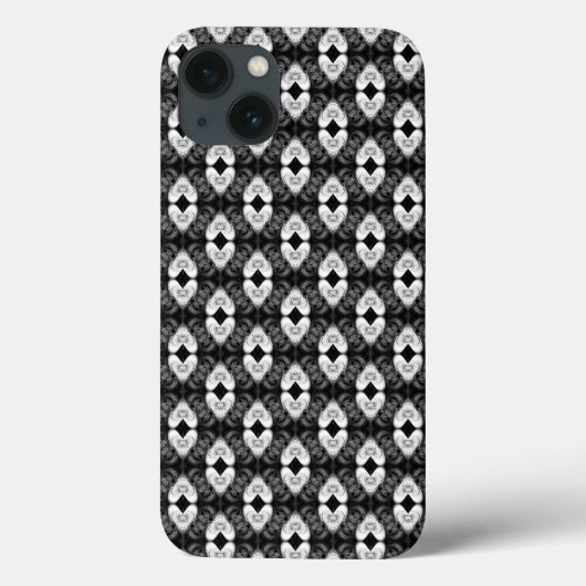 Coques Case-Mate iPhone Twin Hearts sur Motif noir (Verso)