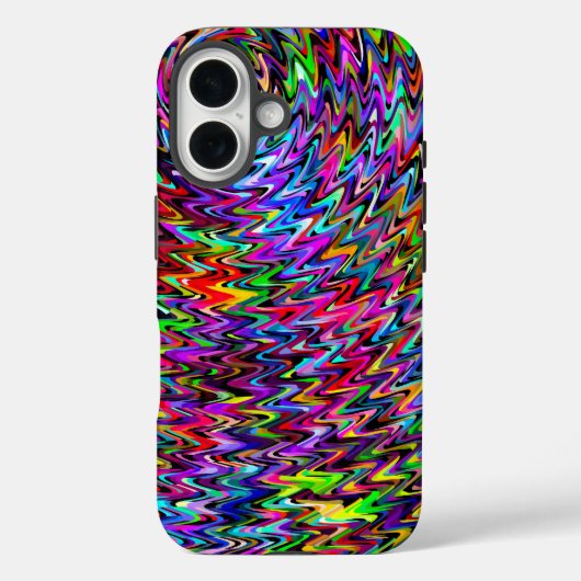 Coques Case-Mate iPhone Twirling couleurs Zigzag Motif (Verso)