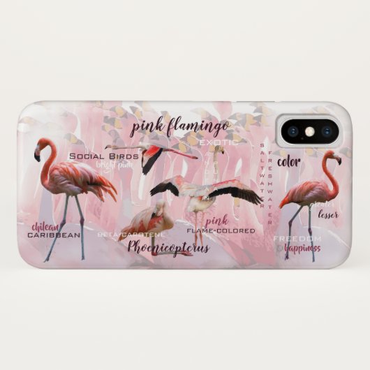 Coques Case-Mate iPhone Typographe rose Flamingo | Customized (Dos (Horizontal))
