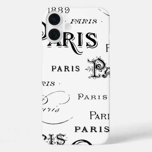Coques Case-Mate iPhone Typographie Calligraphie Paris France Tour Eiffel (Verso)