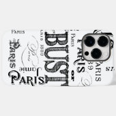 Coques Case-Mate iPhone Typographie Calligraphie Paris France Tour Eiffel (Verso (horizontal))