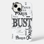 Coques Case-Mate iPhone Typographie Calligraphie Paris France Tour Eiffel (Verso)