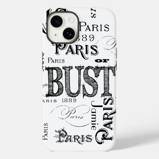 Coques Case-Mate iPhone Typographie Calligraphie Paris France Tour Eiffel (Verso)