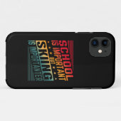 Coques Case-Mate iPhone Typographie de citations de ski drôles (Dos (Horizontal))