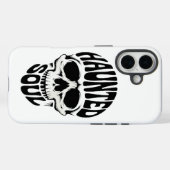 Coques Case-Mate iPhone Typographie de crâne d'âme hantée (Verso (horizontal))