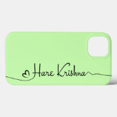 Coques Case-Mate iPhone Typographie de Green Hare Krishna - don spirituel (Verso (horizontal))