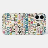 Coques Case-Mate iPhone typographie de mur (Verso (horizontal))