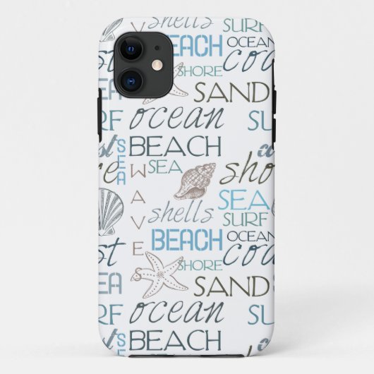 Coques Case-Mate iPhone Typographie de plage (Dos)