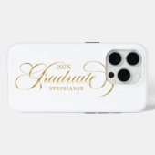 Coques Case-Mate iPhone Typographie de script or élégant (Verso (horizontal))