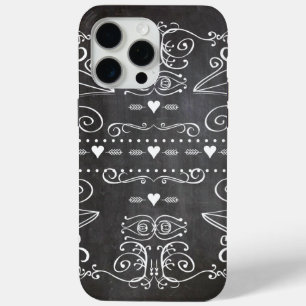 Coque iPhone 15 Pro Max Typographie de tableau noir Art