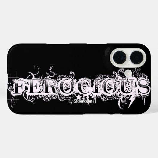 Coques Case-Mate iPhone Typographie de tatouage féroce (Verso (horizontal))