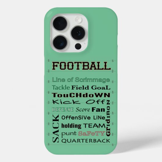 Coques Case-Mate iPhone Typographie du champ de FOOTBALL (Verso)