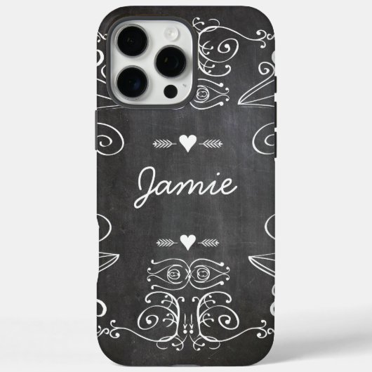 Coques Case-Mate iPhone Typographie du tableau noir (Verso)