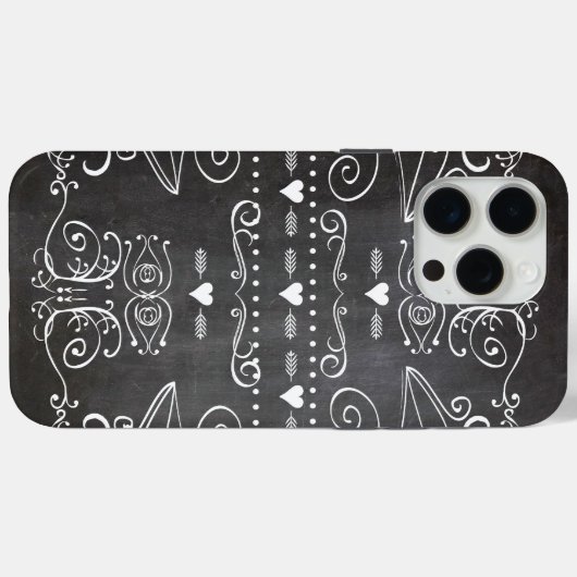 Coques Case-Mate iPhone Typographie du tableau noir (Verso (horizontal))