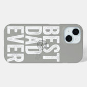 Coques Case-Mate iPhone Typographie Fête des pères Certifiée Meilleur Papa (Verso (horizontal))